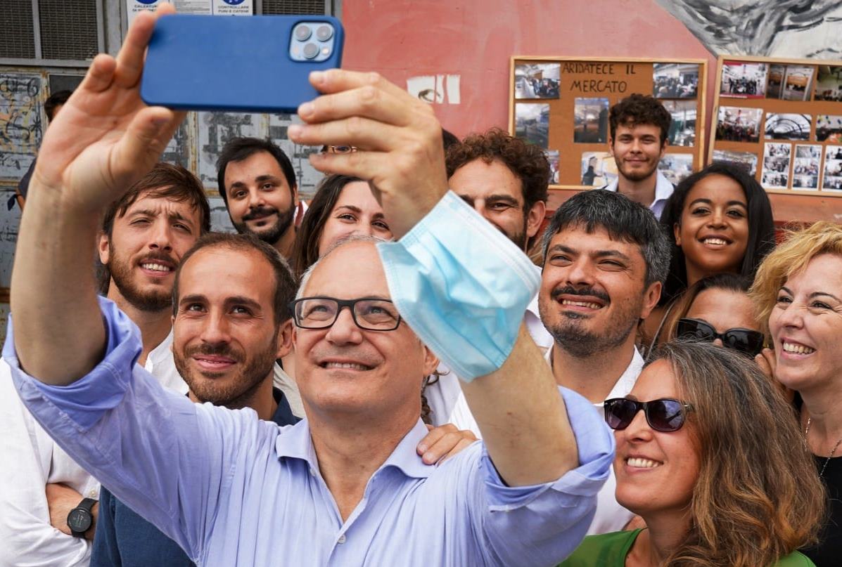 Roberto Gualtieri, selfie