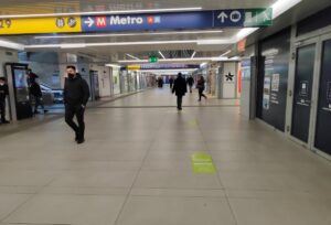 galleria stazione termini nel piano interrato