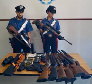 Armi sequestrate dai Carabinieri