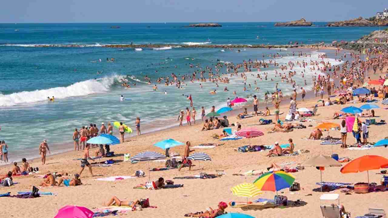 Spiaggia sulla costa italiana