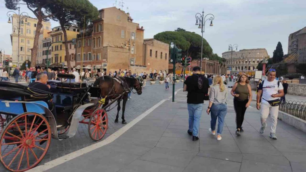 Botticella nei pressi del Colosseo