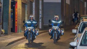 Poliziotti in moto a Viterbo
