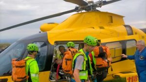 Elisoccorso Alpino con il tecnico del CNSAS, un medico e un infermeire del 118