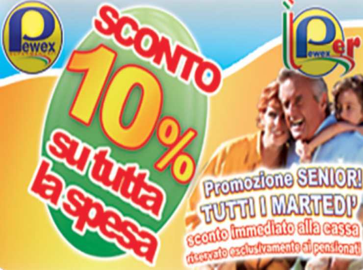 sconto spesa 10% pensionati e disoccupati