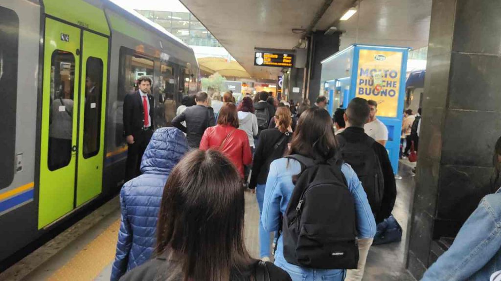 Pendolari arrivati alla stazioni Termini di Roma